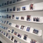 A w所有 with photos of important moments in the lives of employees