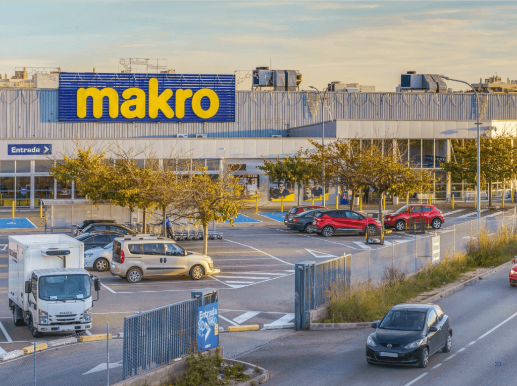 View of the Makro building