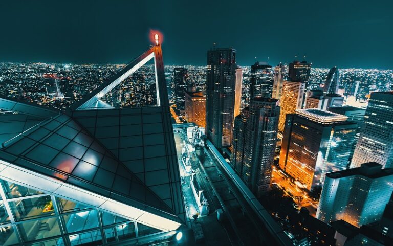 View of Tokyo by night