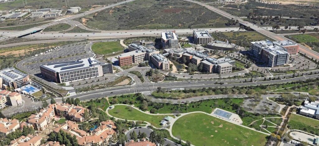 Aerial view of the estate