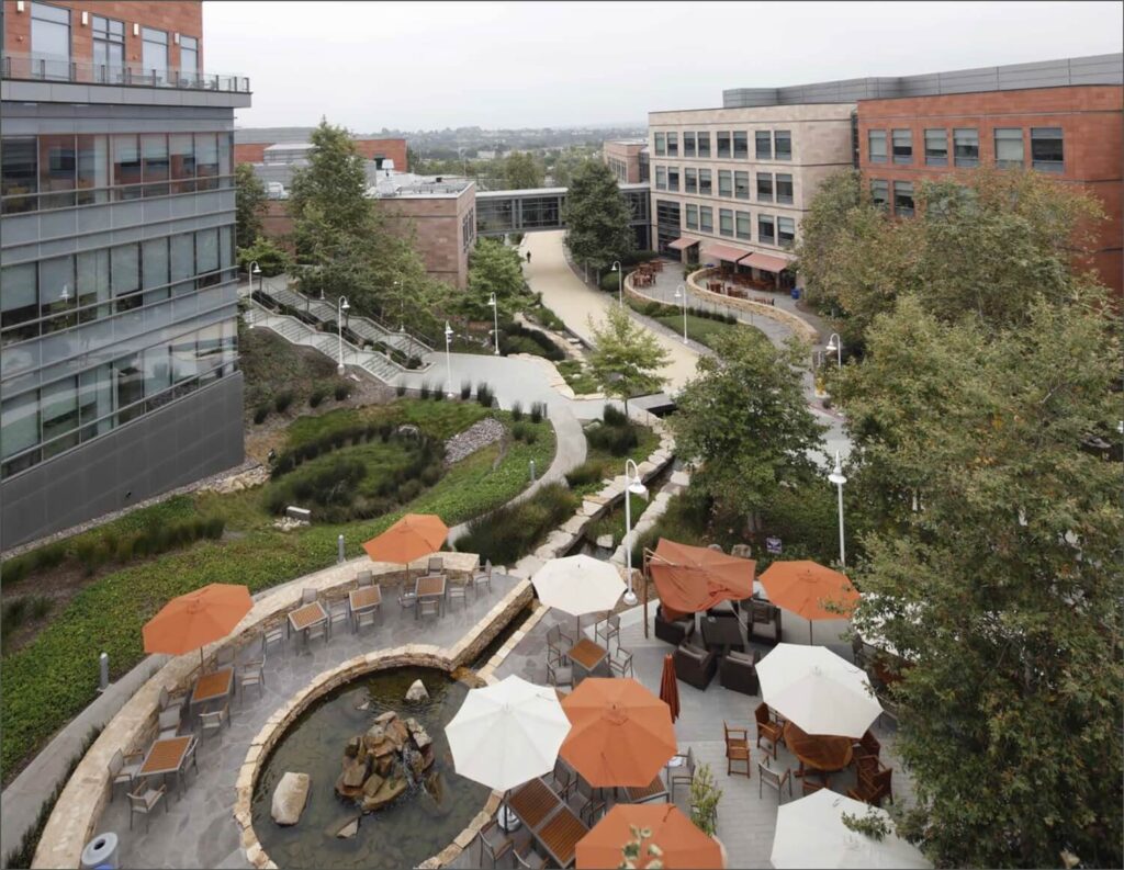 Illumina building patio