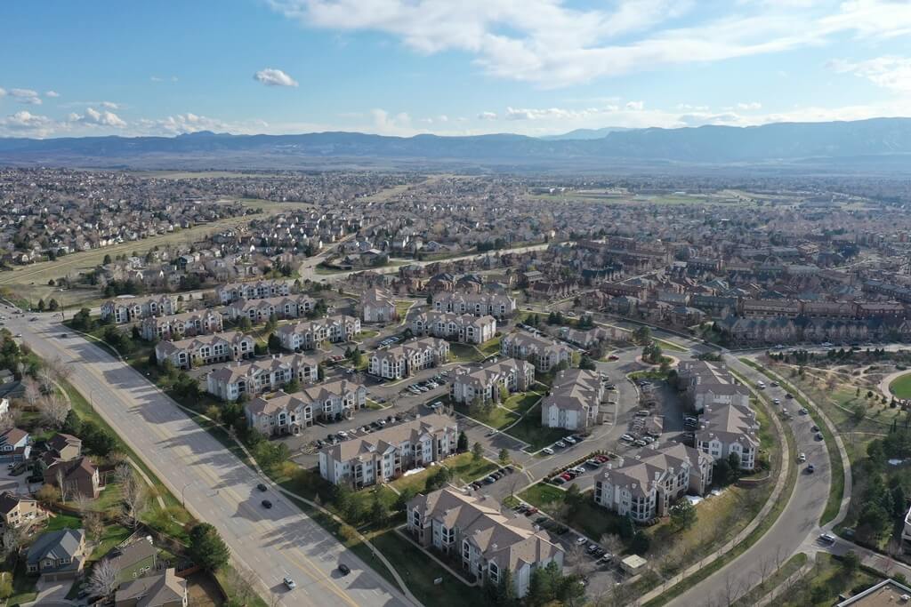 Aerial view of the estate
