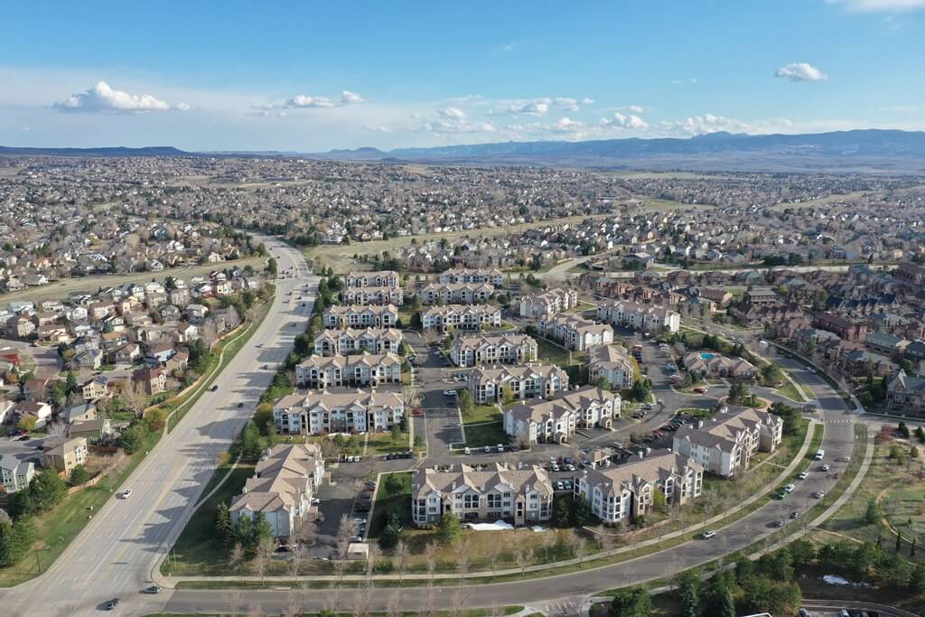 Aerial view of the estate