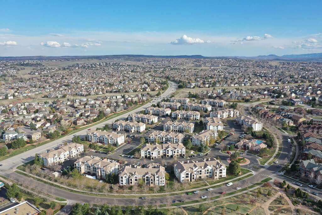 Aerial view of the estate