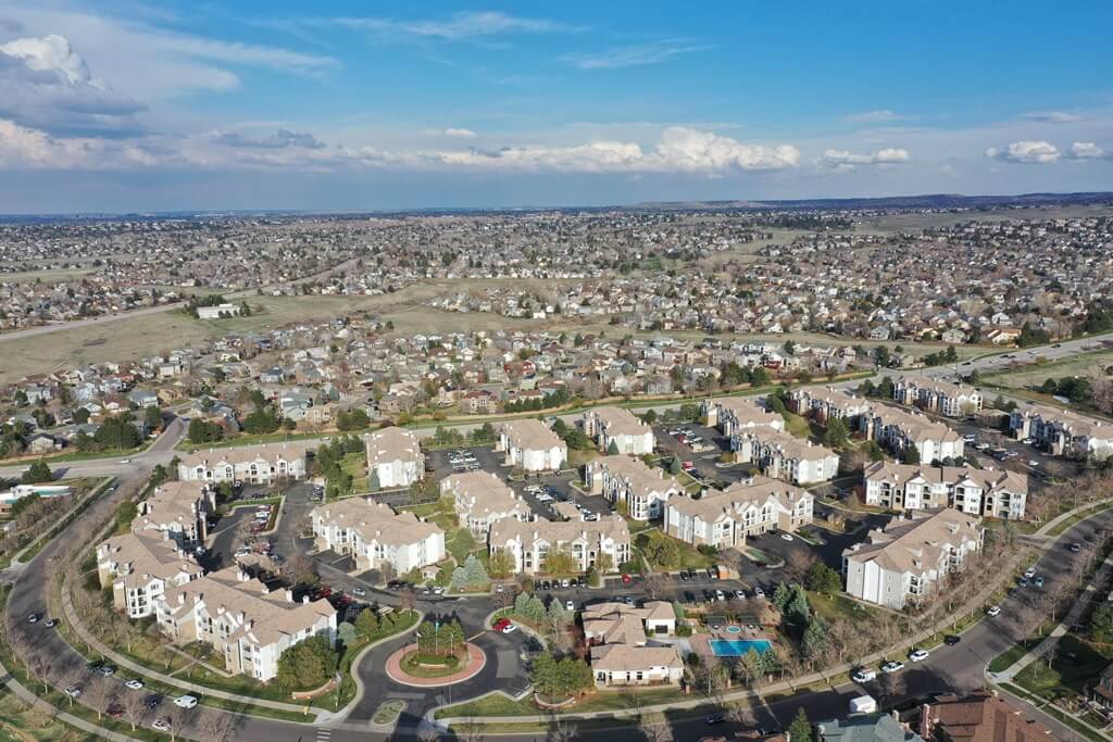 Aerial view of the estate