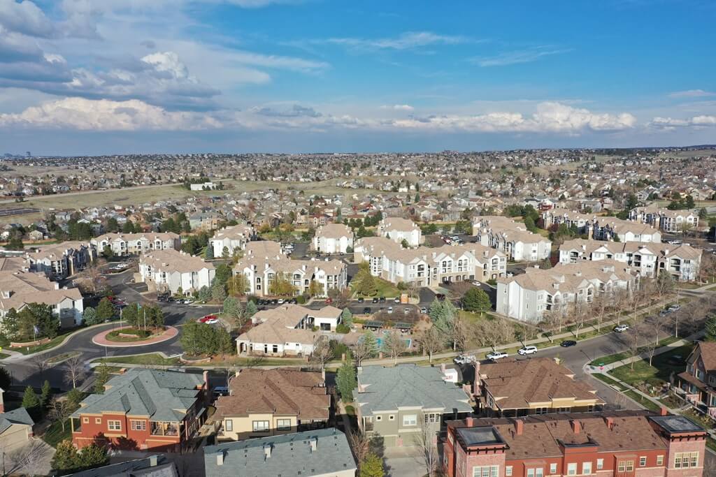 Aerial view of the estate