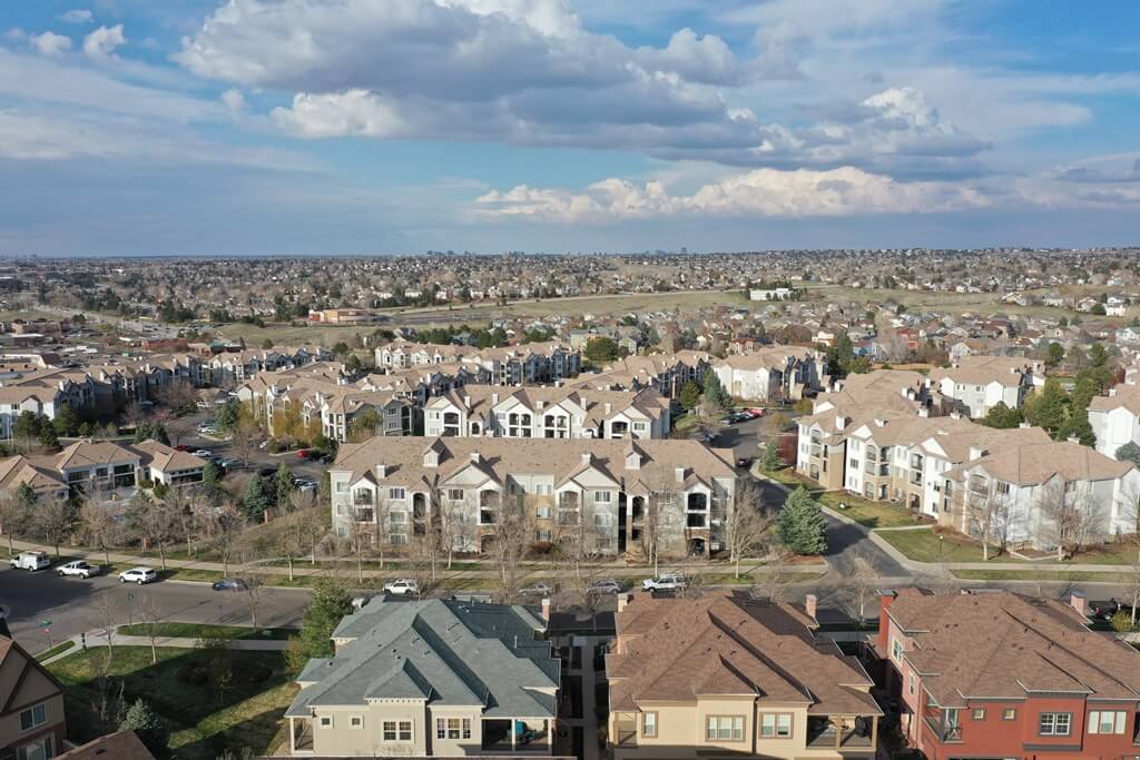 Aerial view of the estate