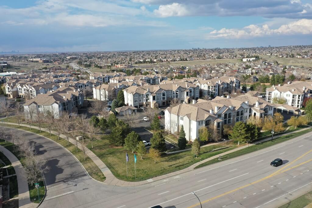 Aerial view of the estate