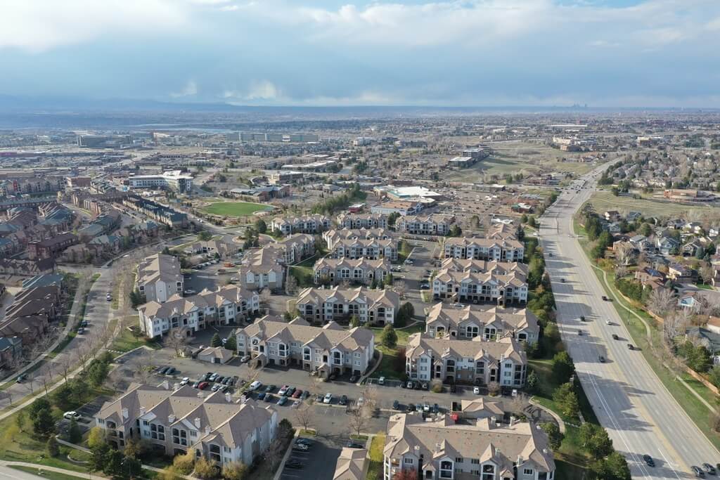 Aerial view of the estate