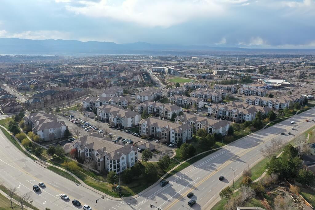 Aerial view of the estate