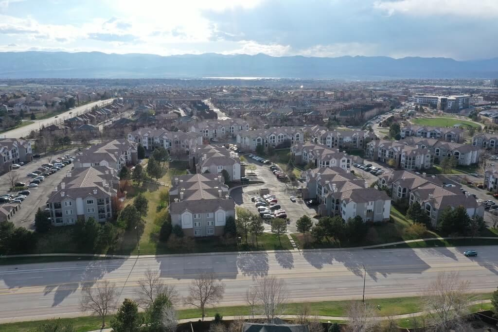 Aerial view of the estate