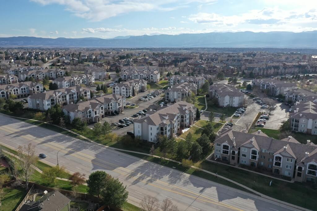 Aerial view of the estate