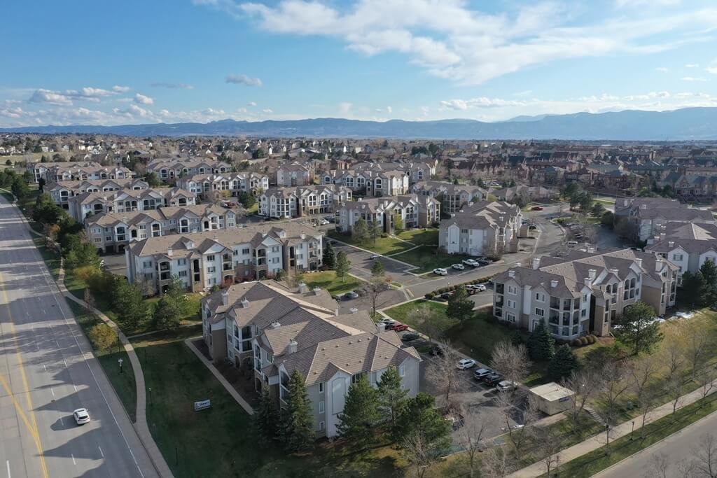 Aerial view of the estate