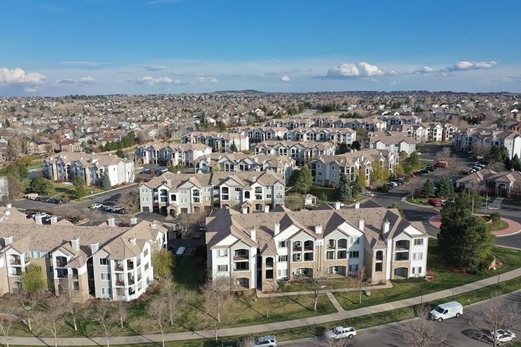 Aerial view of the estate