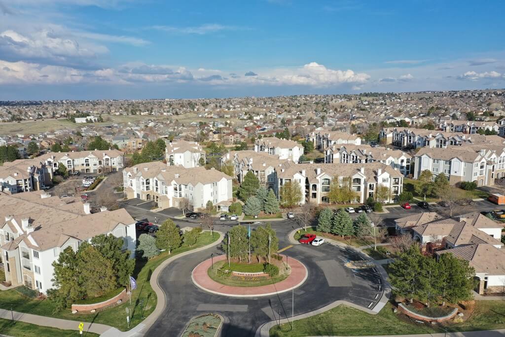 Aerial view of the estate