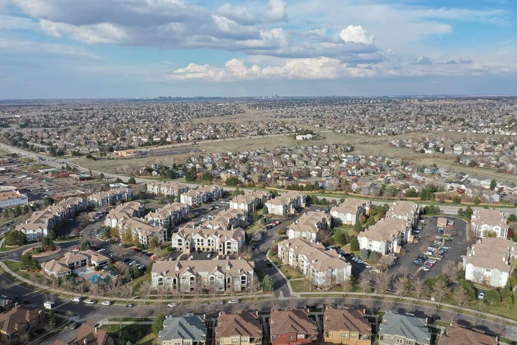 Aerial view of the estate