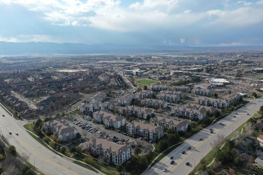 Aerial view of the estate