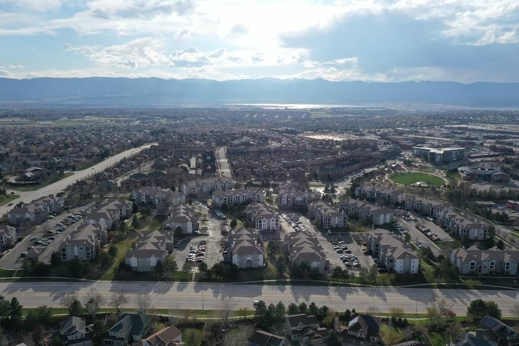 Aerial view of the estate
