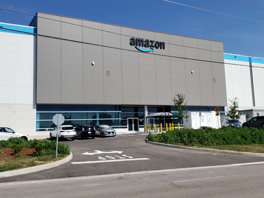 Entrance to the Amazon warehouse