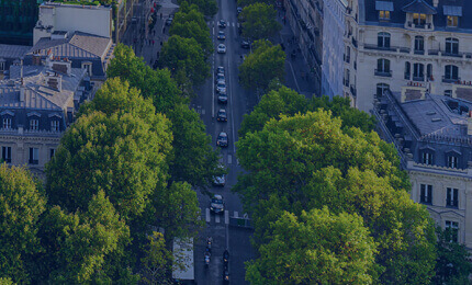 Aerial view of the road