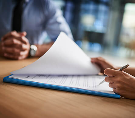 The person signing the documents