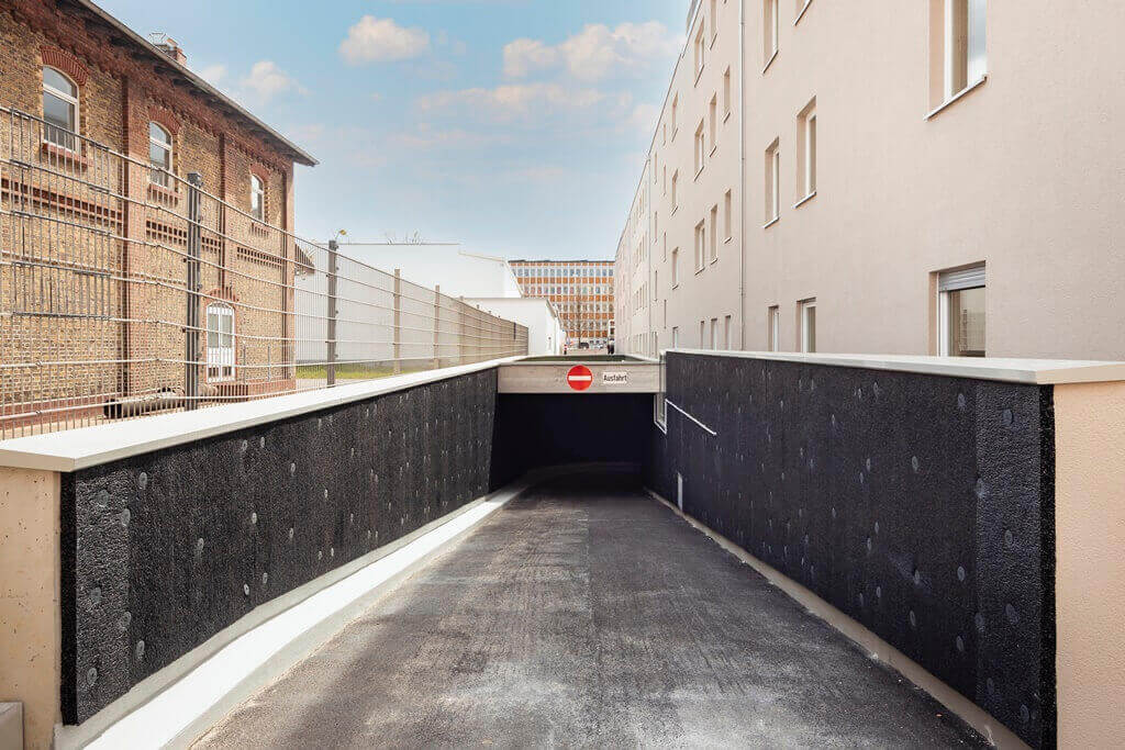 Access to the Lacus Quartier underground car park