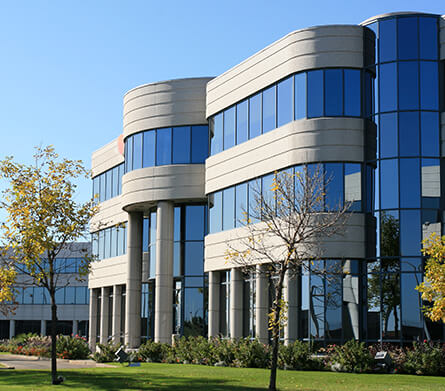 A photo of a modern office building