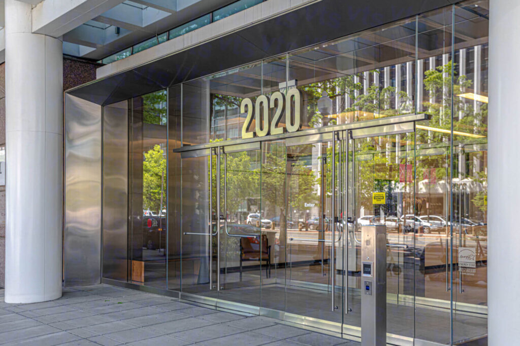 Entrance to the building