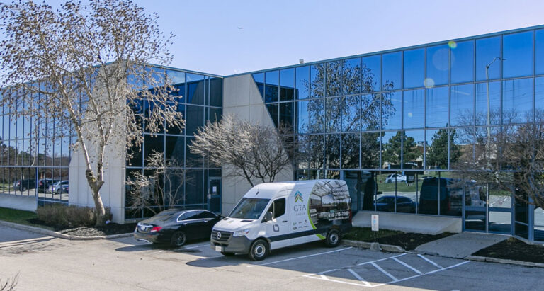 Parking in front of the company's headquarters