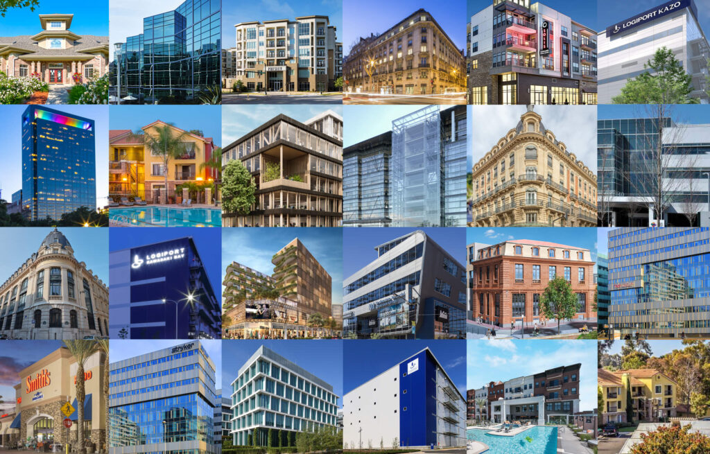 Investment building collage