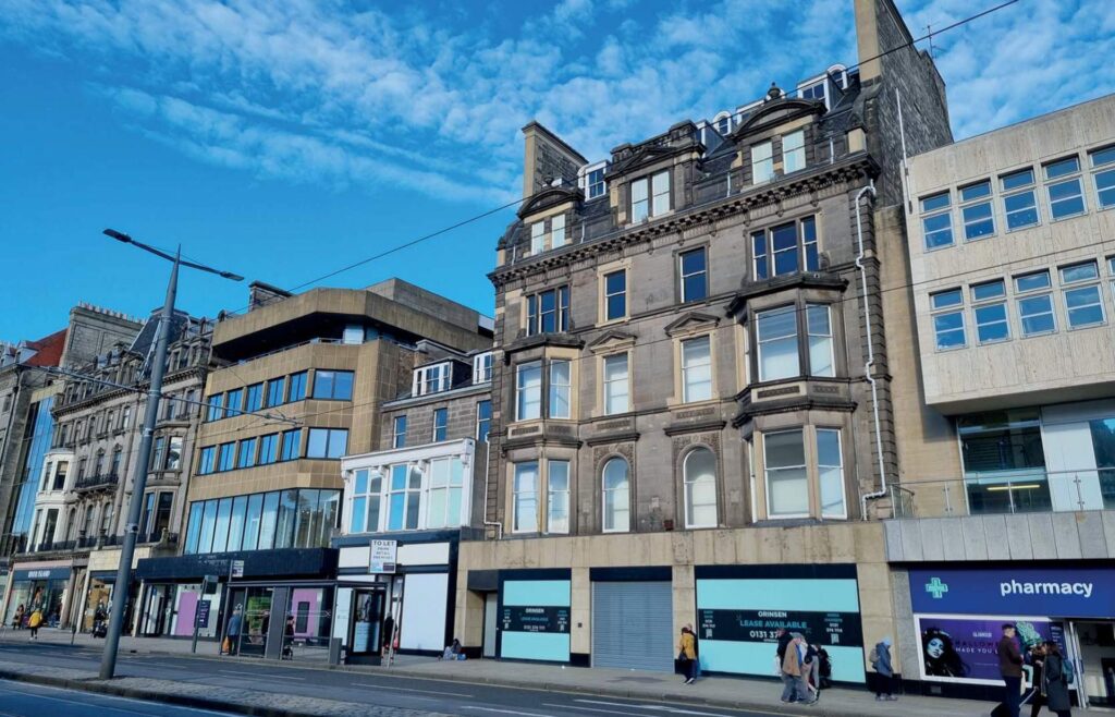 Street view of the buildings