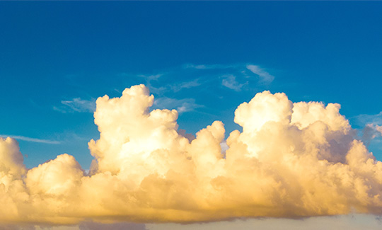 clouds above the city of austin, texas