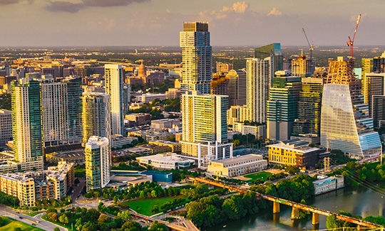 the skyline of austin, texas