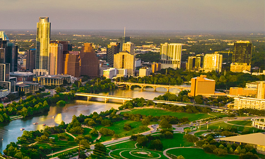 the skyline of austin, texas