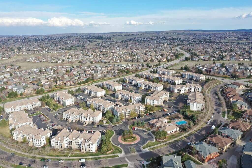 Aerial view of the estate