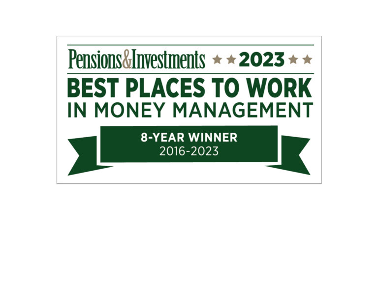 the best places to work in money management logo from pensions and investments