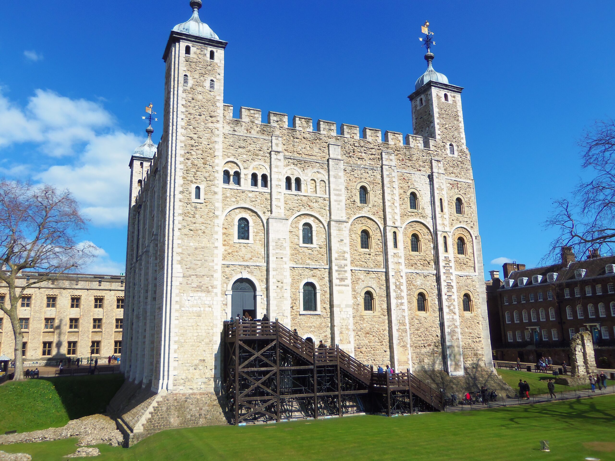 Facade of Tower of London on a sunny day
